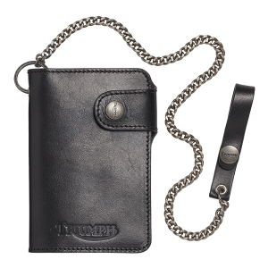 Triumph Leather Wallet With Chain Black